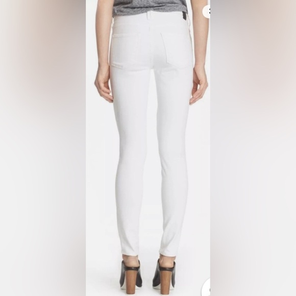 Vince 5 Pocket Skinny Women's Crisp White Skinny Jeans with Raw Hem - Picture 2 of 11
